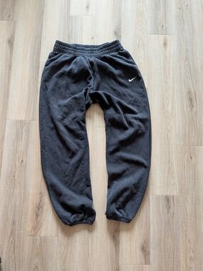 Nike Black Jogger Sweatpants with White Swoosh